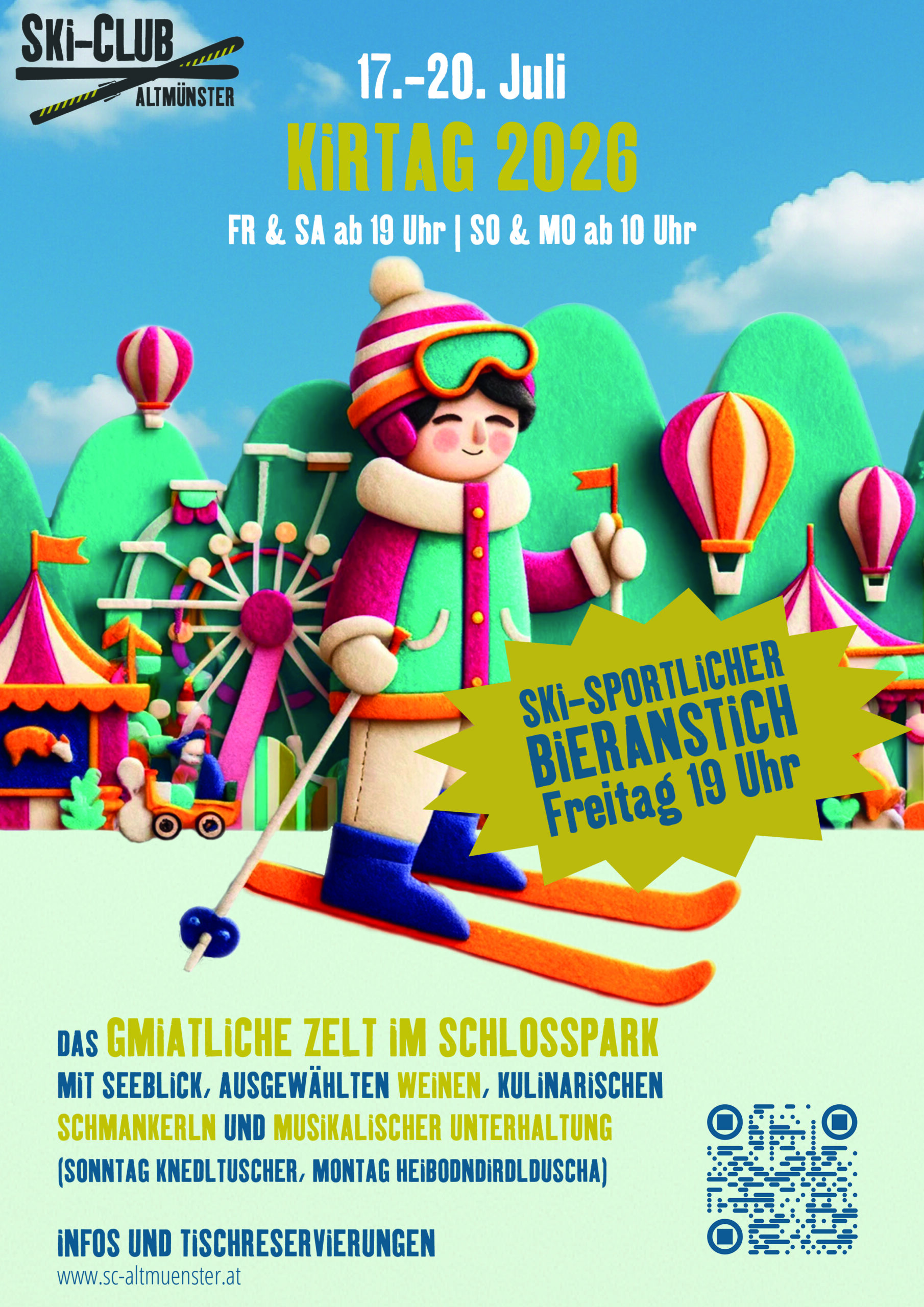 Gmiatlich, kulinarisch, legendär: Der Ski-Club Kirtag 2026!